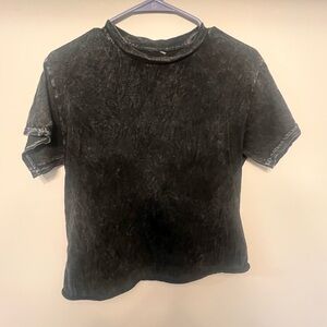 Black Acid Wash T-Shirt small